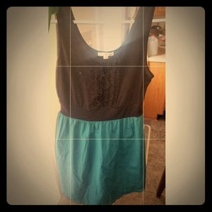 Blue and Black Short Dress